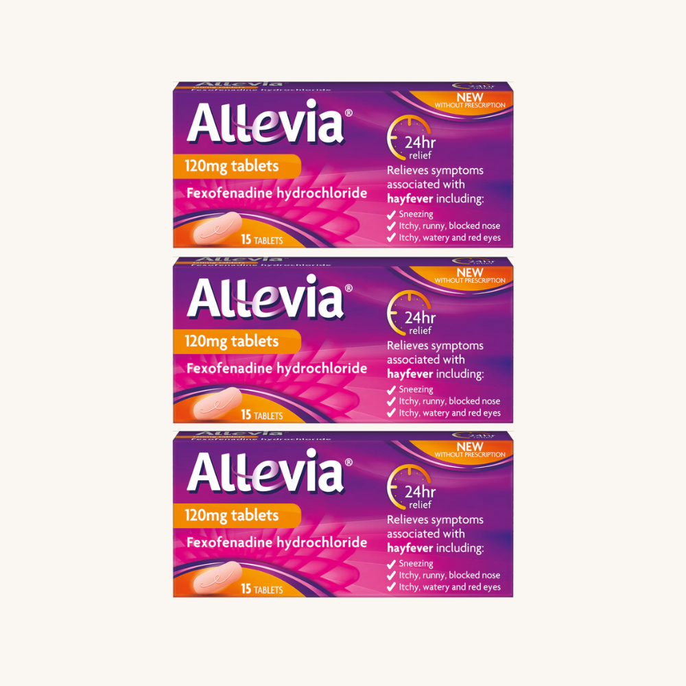 Allevia Fexofenadine 120mg - 15 Tablets x 3 Pack