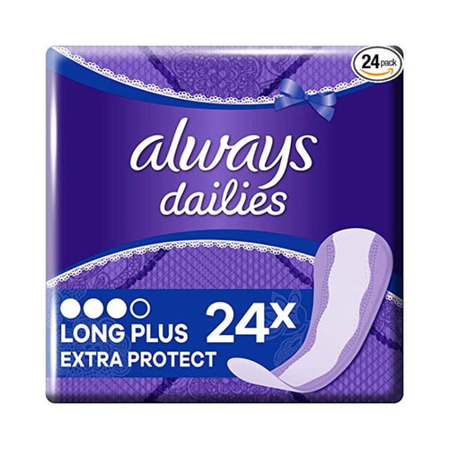 Always Dailies Long Plus Extra Protect 24 Liners